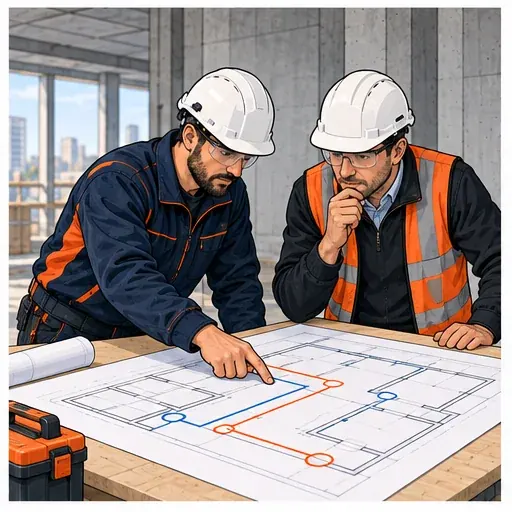 Illustratie stap 1: Leidingplan bespreken